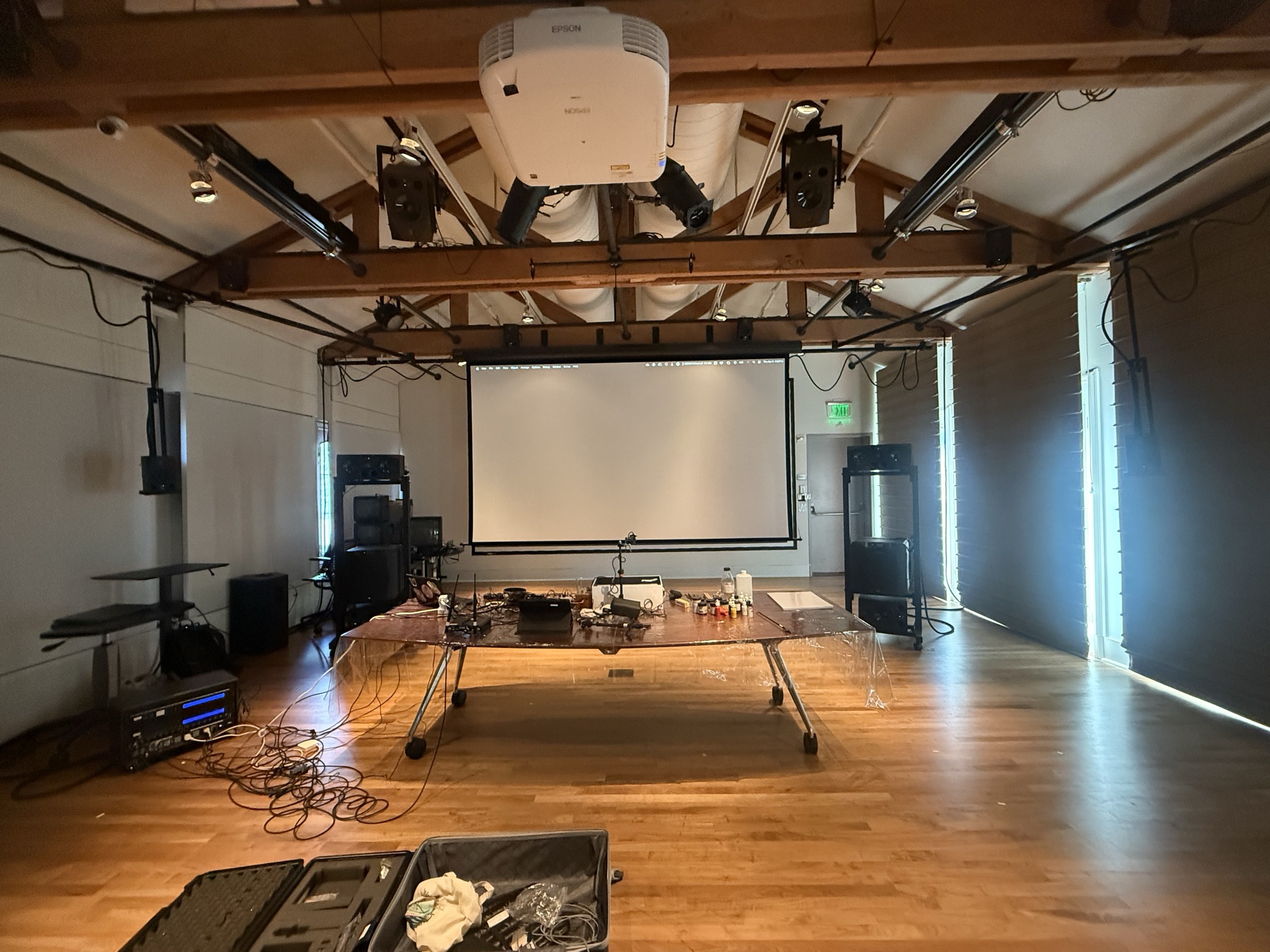 performance space before setup
